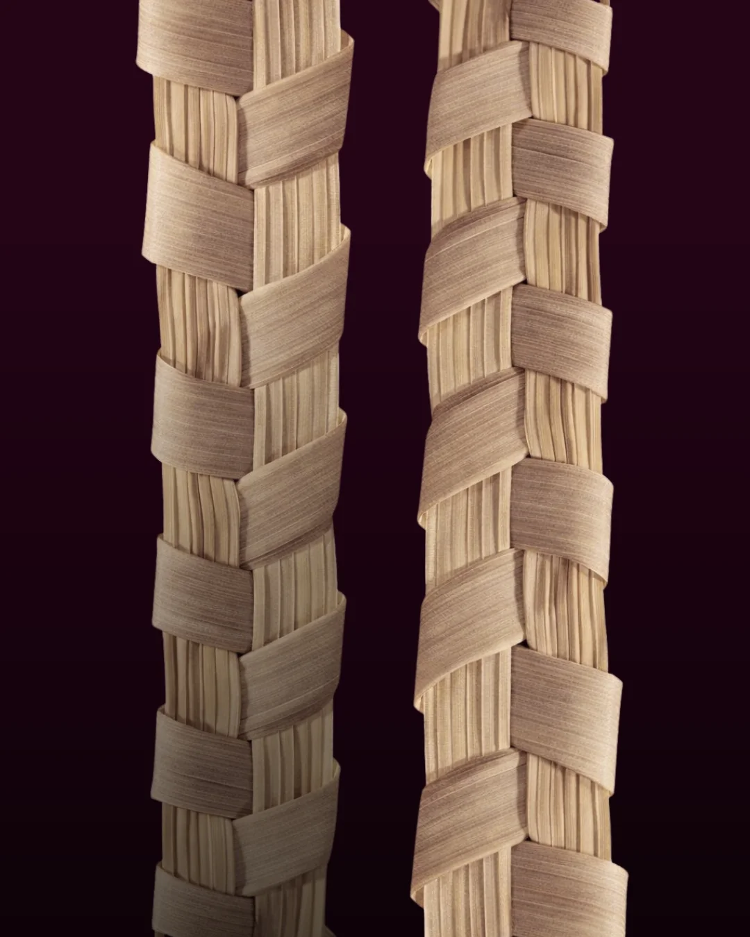 Al Khous palm-frond weaving Emirati heritage — house code. Bint Saeed Abu Dhabi, United Arab Emirates.